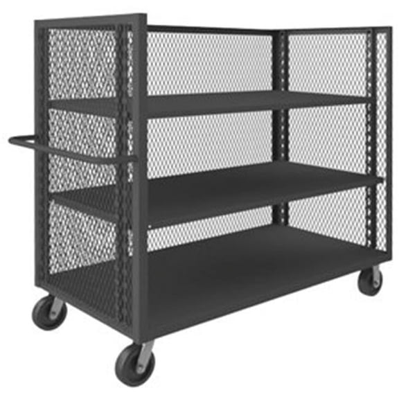 Durham 3ST-EX2436-2AS-95 54 in. 3 Sided Mesh Truck, Gray - 2000 lbs