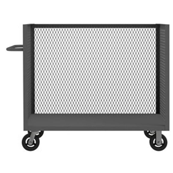 Durham 3ST-EX244843-6MR-95 43 in. 3 Sided Mesh Truck, Gray - 2000 lbs