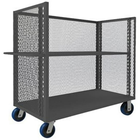 Durham 3ST-EX3048-1AS-6PU-95 56 in. 3 Sided Mesh Truck, Gray - 3600 lbs