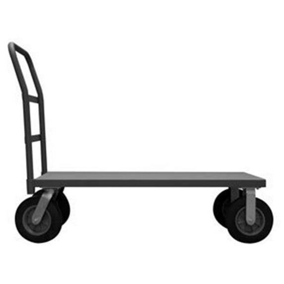 Durham EPT367210SPN95 41 in. Platform Trucks with Semi-Pneumatic Casters, Gray - 1500 lbs