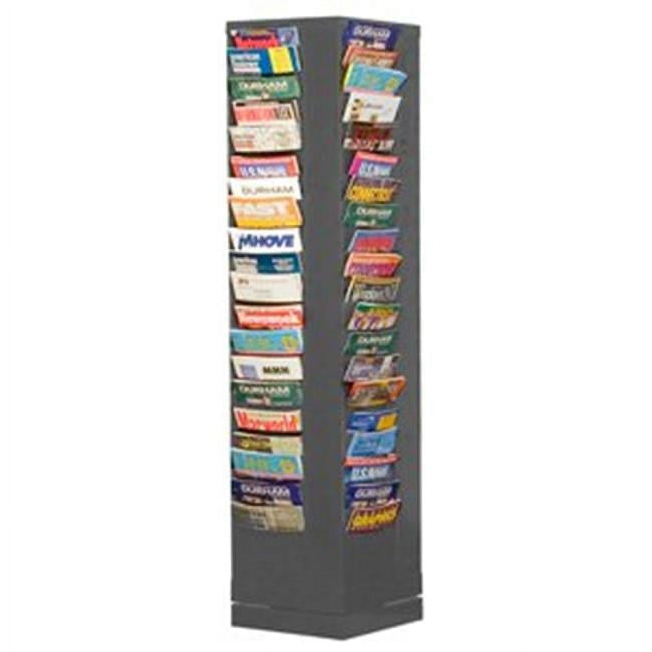Rotating Bookmarks Rack Durham 416-95 80 Pocket Rotary Literature Rack, Gray - Walmart.com