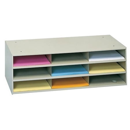 Durham 431-75 Steel 20 Contour Pocket Horizontal Literature Rack, Gray
