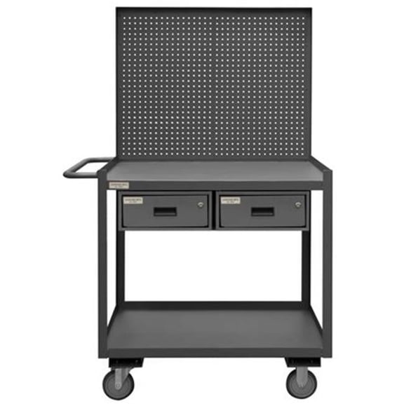 Durham RSC-2448-2-PB-2DR-95 65 in. Mobile Work Stations, Gray - 1200 lbs