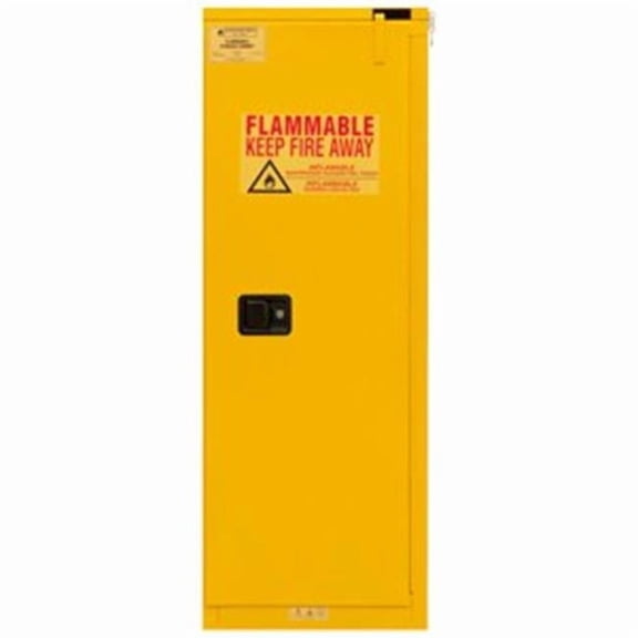 Durham  66 in. Flammable Safety Cabinets, Yellow - 22 gal