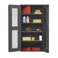 thumbnail image 1 of Durham EMDC-362484-95 14 Gauge Flush Door Style Lockable Ventilated Cabinet with 3 Adjustable Shelves, Gray - 36 x 24 x 84 in., 1 of 2