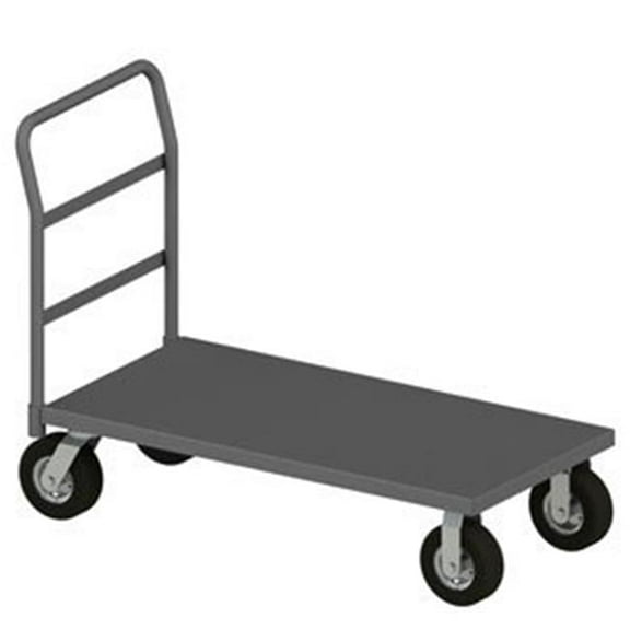 Durham EPT36608SPN95 38 in. Platform Trucks with Semi-Pneumatic Casters, Gray - 2400 lbs