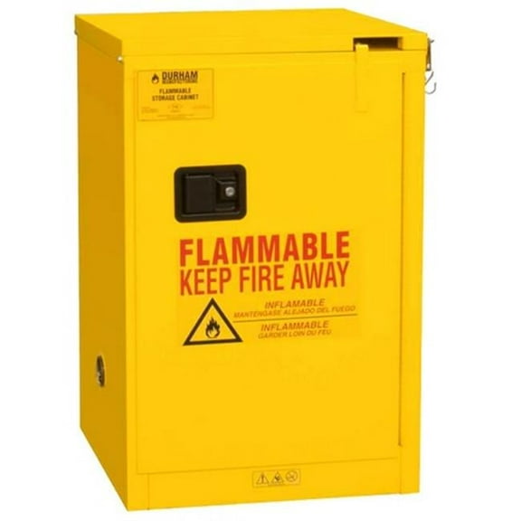 Durham 4 gal Flammable Manual Doors Safety Cabinet, Yellow