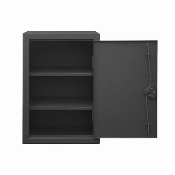 Durham HDC-203636-2S95 24 in. 12 Gauge 2 Adjustable Shelves & Recessed Door Style Lockable Cabinet, Gray, 36 x 24 x 42 in.