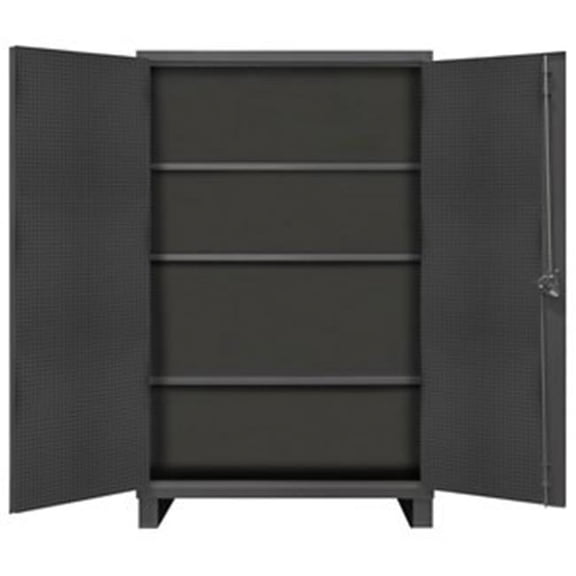 Durham HDCP244878-3S95 78 in. 12 Gauge Cabinets with Drawers, Gray - 3000 lbs