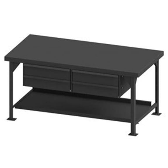Durham HDWB36724DR95 34 in. Heavy Duty Workbench, Gray - 12000 lbs
