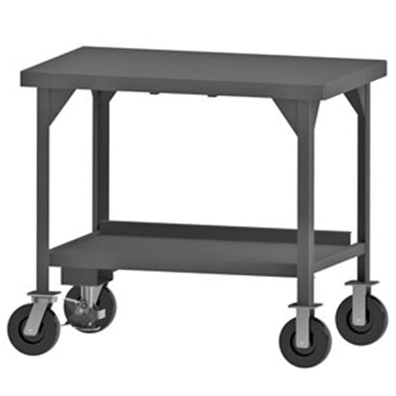 Durham HDWBMFL-3672-8PH-95 44 in. Heavy Duty Mobile Workbench, Gray - 5000 lbs
