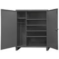 thumbnail image 1 of Durham HDWC246078-5S95 Extra Heavy Duty Welded 12 Gauge Steel Wardrobe Cabinet with 4 Shelves, Gray - 78 x 60 x 24 in., 1 of 1