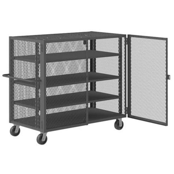 Durham HTL-3672-DD-3AS-95 56 in. Security Mesh Truck, Gray - 2000 lbs