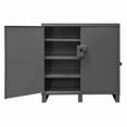 thumbnail image 1 of Durham JSC-602460-95 14 Gauge Lockable Job Site & Table High Cabinet with 3 Fixed Shelves, gray - 60 in., 1 of 2