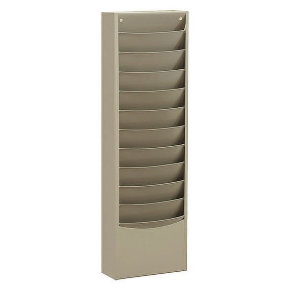 Durham MFG 402-54 Vertical Con-tur Literature Rack, 11 pockets, putty