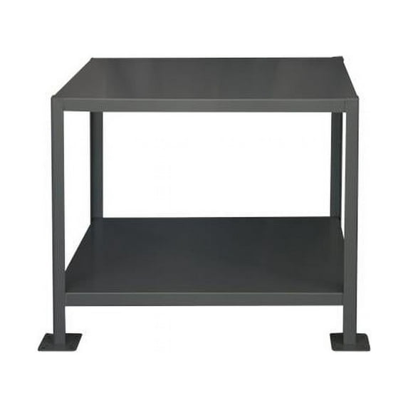 Durham MT183630-2K295 14 Gauge Medium Duty Machine Tables with 2 Shelves, Gray - 36 x 18 x 30 in.