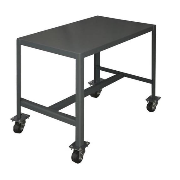 Durham MTM182430-2K195 No. 95 Mobile Medium Duty Machine Tables with 1 Top Shelf, Gray - 18 x 24 x 30 in.