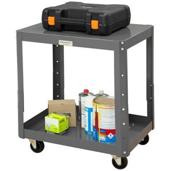 Durham MTMA243028-1K23PO95 4 in. Adjustable Height Mobile Machine Table, Gray - 1000 lbs