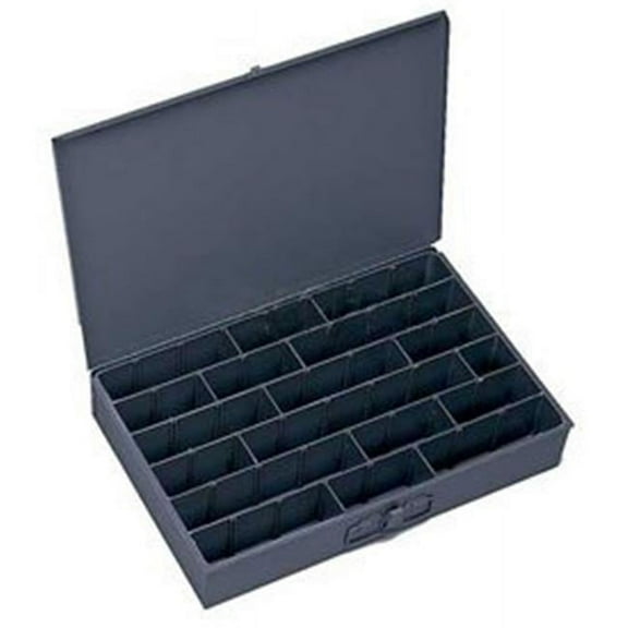 Durham Manufacturing 099-95 18 x 12 x 3 in. Steel Scoop Compartment Box Gray - Adjustable Horizontal Compartments - Pack of 4