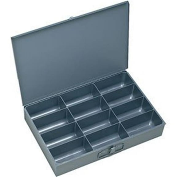 Durham Manufacturing 115-95 18 x 12 x 3 in. Steel Scoop Compartment Box Gray - 12 Compartments - Pack of 4