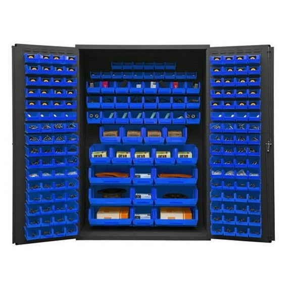 Heavy Duty Bin Cabinet, 48 in W, 72 in H, 24" D, 186 Bins