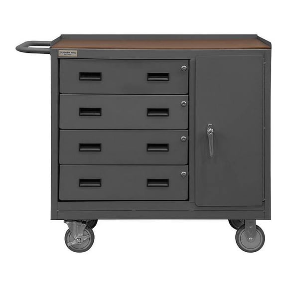 Durham Mfg Mobile Cabinet Bench,Hardboard,36"W,18"D 2211A-TH-LU-95