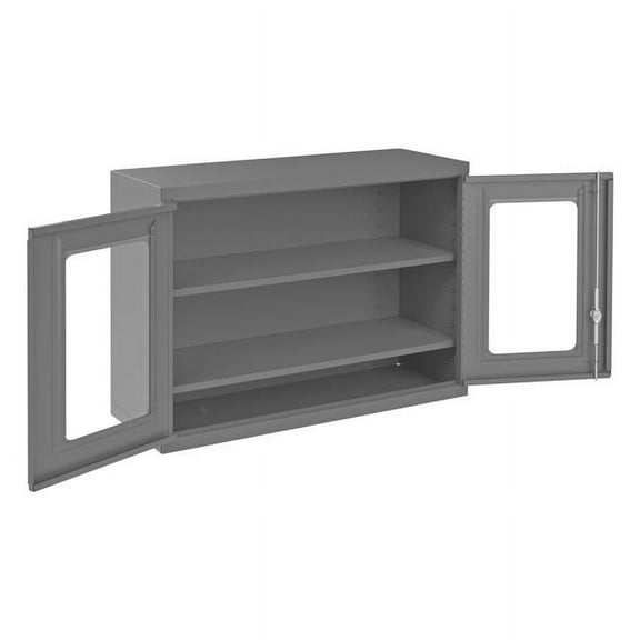 Durham 072CV-95 No.95 Clear View Wall Mount Cabinet - Gray - 14 x 36 x 27 in.