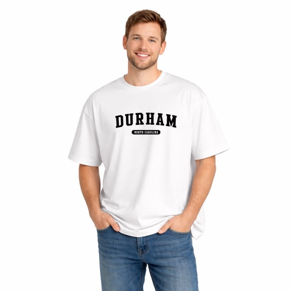 Durham North Carolina Girl Dad Graphic T-Shirt for Men 100% Cotton Soft Breathable Short Sleeve Crewneck Casual Comfort Tee Durable Everyday Wear Gift for Fathers and New Dads