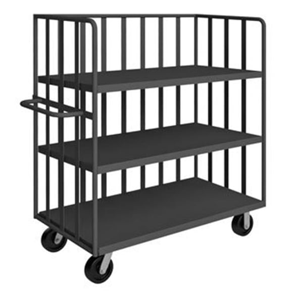 Durham OPT-4824-3-6PH-95 58 in. Open Portable Shelf Trucks, Gray - 3000 lbs