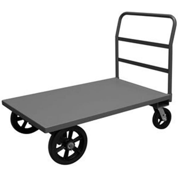 Durham PT30728-12MR95 41 in. Platform Trucks with Mold-On Rubber Casters, Gray - 3000 lbs