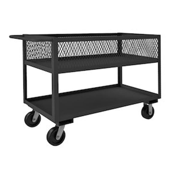 Durham RSC12-EX2448-2-3.6K-95 37 in. Rolling Service Cart, Gray - 3600 lbs