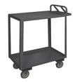 thumbnail image 1 of Durham RSCE-1836-2-95 36 x 18 x 43.75 in. 2 Shelf Rolling Stock Cart with Ergonomic Handle & All Lips Up, Gray, 1 of 2