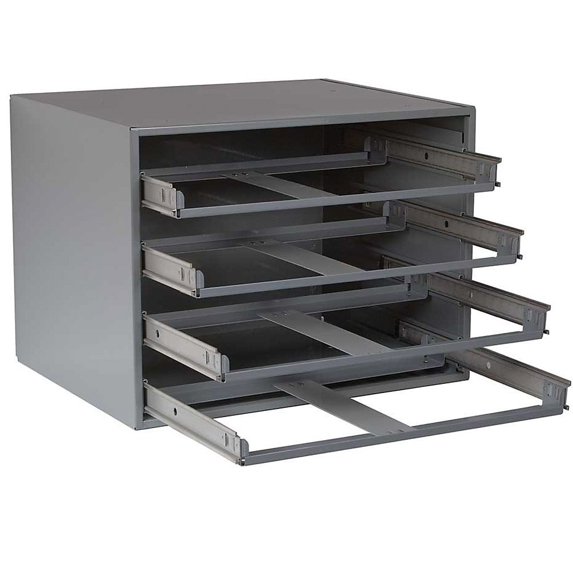 Durham Slide Cabinet - 20X15-3/4 X14-1/2 - 4-Drawer Cabinet - Gray