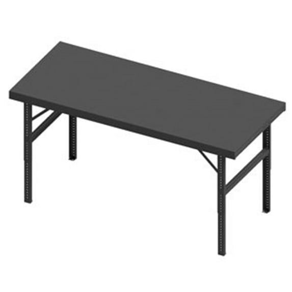 Durham WBF-3084-95 10 x 30 in. Ergo Folding Leg Work Bench, Gray - 2000 lbs