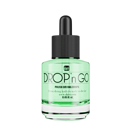 Duri Drop'n Go Nail Polish Drying Drops, Non-Oily Manicure Drying Solution in Minutes, 0.45 fl. oz.