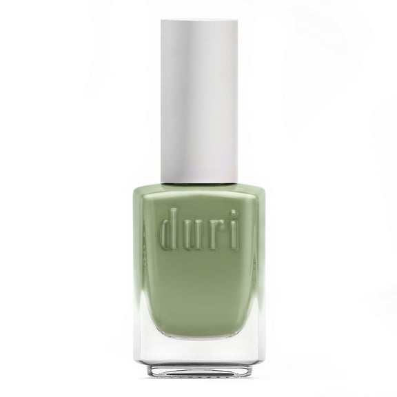 Duri Nail Polish, 720 Barefoot, Pastel Sage Green, Vegan, Glossy Finish, Fast Drying, Trending Fall Nail Color, 0.45 Fl Oz