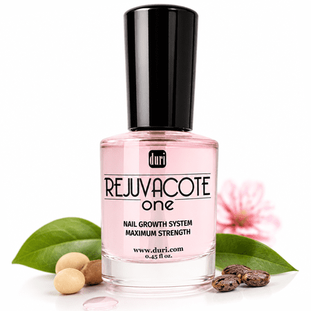 Duri Rejuvacote 1 Nail Growth Treatment Base and Top Coat, Polish Strengthener, Fingernail Hardening, For Splitting Thin Nails