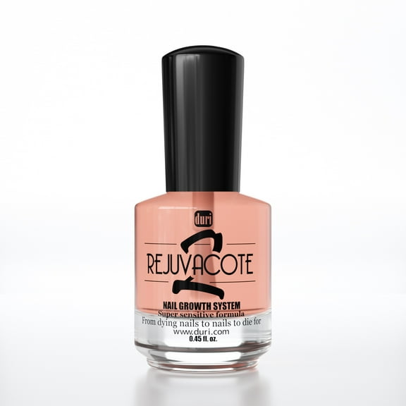 Duri Rejuvacote 2 Nail Growth System Base and Top Coat - Treat Brittle, Peeling, Short, Thin Fingernails, 0.45 fl. oz.