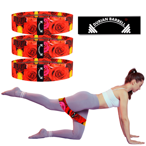 Durian Barbell® Resistance Bands for exercise| Resistance Bands for Women| Non Slip Resistance Bands| 3 Levels Exercise Band Large.