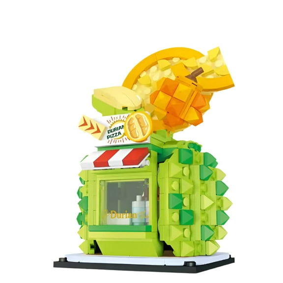 General Jims Toys & Bricks Durian Pizza Stand, Modular Building Blocks Set, Hobby Display