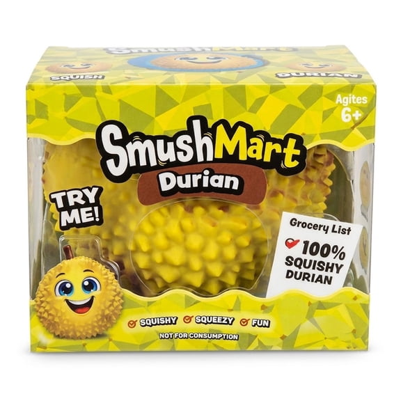 Durian Slow Rise Squishy Toy by SmushMart – Realistic Spiky Fruit Squeeze Fidget – Soft Slow Rebound Sensory Decompression Toy with Gift Box – Office Desk Decor