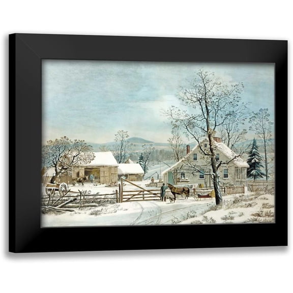 Durie, GH 14x11 Black Modern Framed Museum Art Print Titled - New England Winter Scene