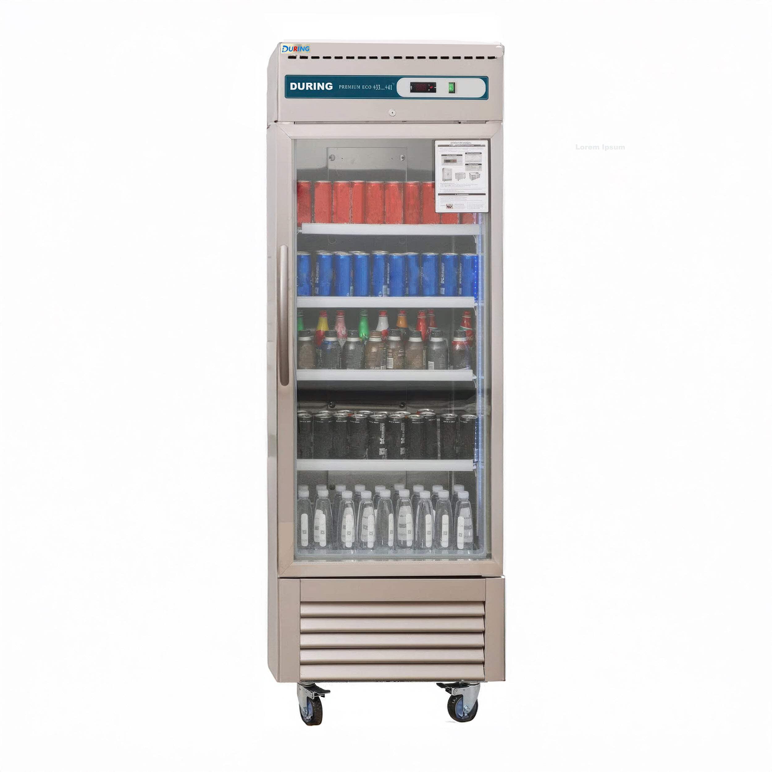 During D-KR-27BG 27" Commercial Glass Door Refrigerator 23 Cu.ft