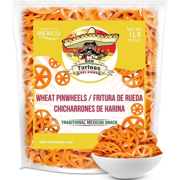 Duritos (Duros) Pinwheels Wheat Snacks 1LB - Mexican Wheat Wheel Pasta - Chicharrones De Harina by DonTurinos