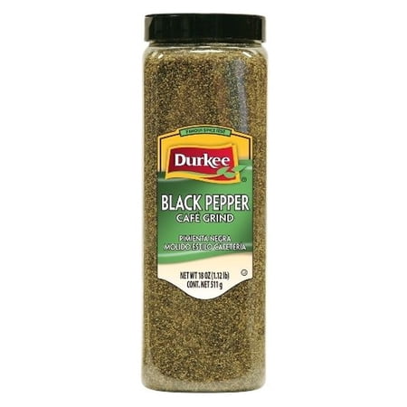Durkee Cafe Ground Black Pepper, 18 Ounce Container -- 6 per case.