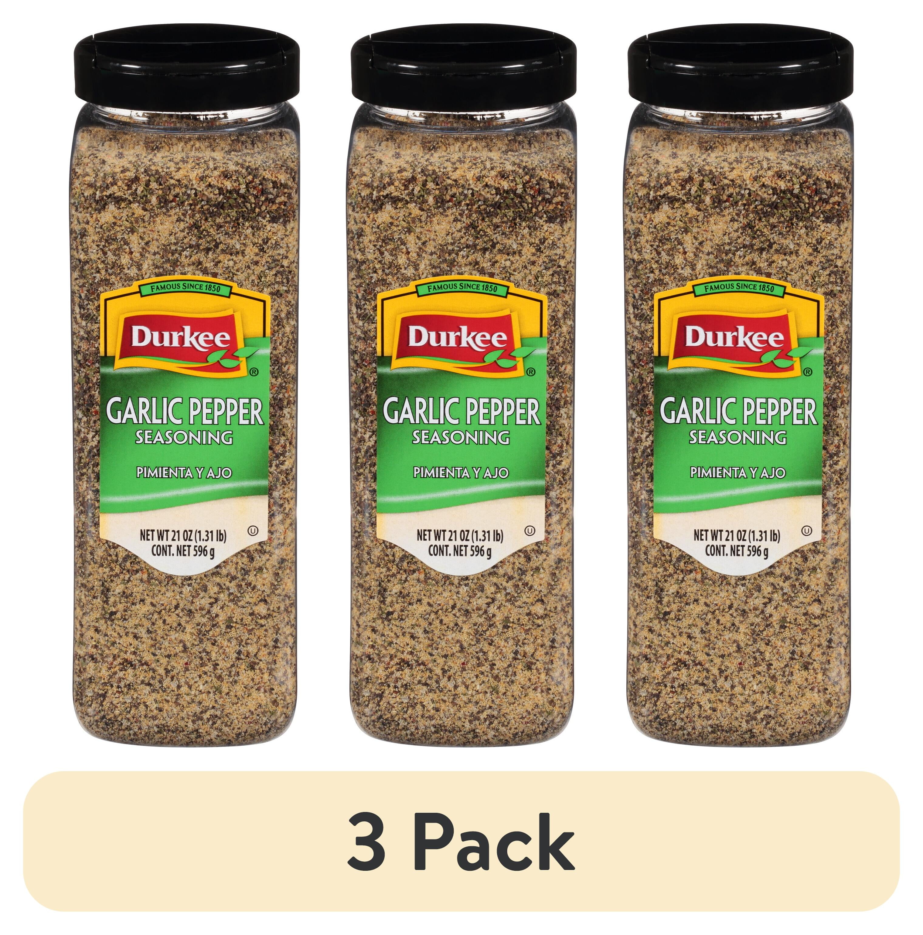 (3 pack) Durkee® Garlic Pepper Seasoning 21 oz. Shaker