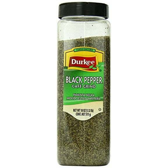 Durkee Pepper Black Cafe Grind, 18-Ounce Containers (Pack of 2)