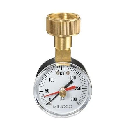 Duro 18C830 Pressure Gauge, 0 To 300 Psi, 2 In Dial, 3/4 In Fght, Top Location,