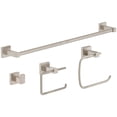 thumbnail image 1 of Duro 4-Piece Wall-Mounted Bathroom Hardware Set in Satin Nickel, 1 of 2