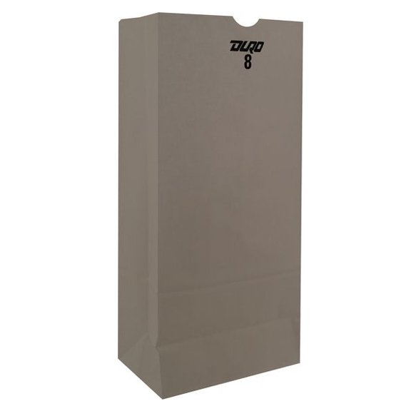 (Price/Each)Duro Bag 8lb White Paper Bags 6.25x4x12.5 500ct, 835070